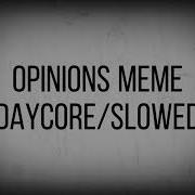 Opinions Slowed Meme