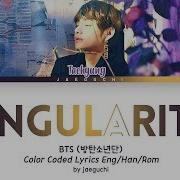 Bts V Intro Singularity Lyrics Han Rom Eng