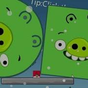 Angry Birds Kick Out Green Piggies Two Giant Birds Squash One Tiny Pig