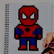 Рисуем По Клеточкам Человек Паук Draw On The Cell Spider Man