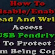 How To Disable Enable Read Write Access Usb Protect Data From Being Copied Block Usb 60 Fps