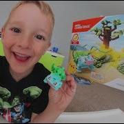 Father Son Lego Pokemon Battle Pikachu Vs Bulbasaur Mega Construx