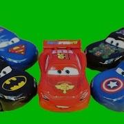 Awesome Mcqueen Cars Race Disney Pixar Dinoco Mater Ramone With Spiderman Hulk Batman