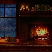 Cozy Cabin Ambience Fireplace Sounds At Night