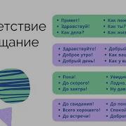 О Словах Приветствия И Прощания