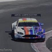 Aston Martin V12 Vantage Gt3 Loud On Track Downshift Acceleration