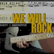 Queen We Will Rock You Solo Guitar Lesson With Tabs