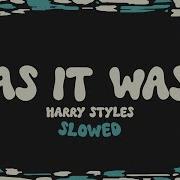 As It Was Slowed